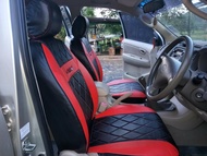 หุ้มเบาะตรงรุ่น TOYOTA VIGO รุ่นเก่า-ใหม่ใส่ได้ ตรงรุ่น  1คู่หน้า ซ้าย-ขวา สีดำแดง5D  สวมทับเบาะเดิมในรถ พร้อมส่ง พร้อมใช้