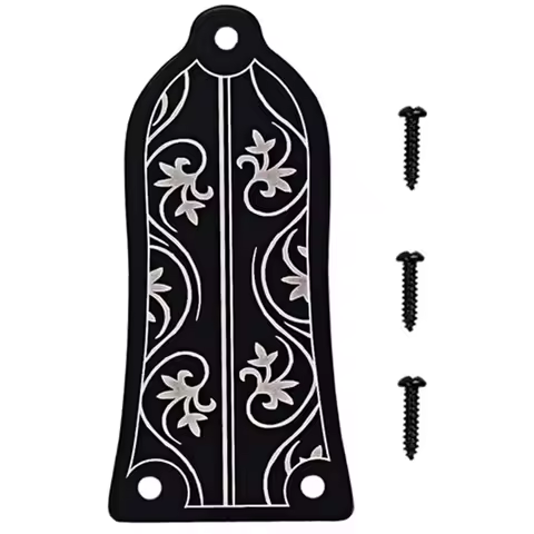 New Guitar Truss Rod Cover GR34 Truss Rod Shape Case for Electric Guitar Les Paul Epiphone (Black)