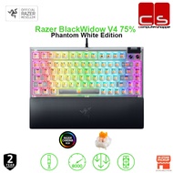 RAZER BlackWidow V4 75% Mechanical Gaming Keyboard | Phantom White Edition (Orange Switch, Hot-swapp