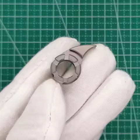 1 Piece Titanium Quick-Open Release Button Thumb Stud for Spyderco Folding Knives and Other Round-Ho