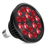 Red Light Therapy Bulb, 18 LEDs Red Light Therapy Lamp for Body and Face with 660nm Red and 850nm In