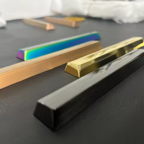 12-Color original factory manager space 7u 6.25u metal keycap