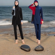 Women Plus Size Baju Renang Muslimah Set Muslimah Swimming Suit Woman Full Coverage Long Sleeve Swimsuit With Hijab