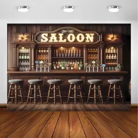 Background of Western Cowboy Bar - Vintage Whiskey and Wine Theme, Wallpaper for Nightclubs, Bars, a