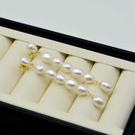 Baroque earrings womens gold earrings handmade white pearls exaggerated long earrings wedding access