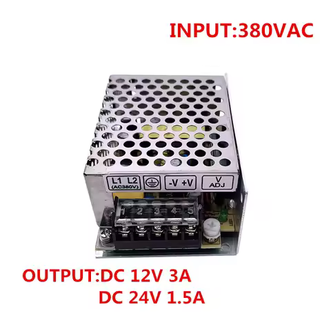 Input 380VAC Switching Power Supply AC-DC 35W Three-phase power supply 12VDC 24VDC Suitable for LED 