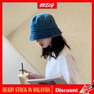 Japanese Vintage Washed Denim Bucket Hat Female Summer Korean Version Trendy Versatile Face Small Su