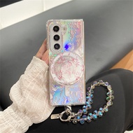 Romantic Red Flower Phone Case for Samsung ZFold7 Fold6/5 Protective Transparent Shell Anti-Fall W24