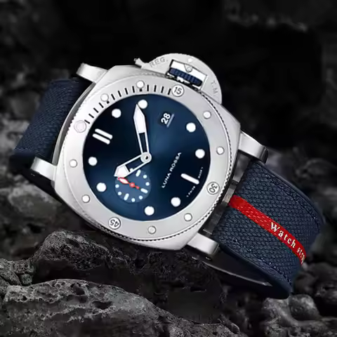 Compatible with Panerai Submersible series PAM01391/1565/1579 nylon and rubber watch straps