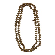 Satvik Brown Tulsi Beads Mala, Holy Basil Rosary String, 108 Beads For Neck Wearing, Prayer, Rosary Japmala