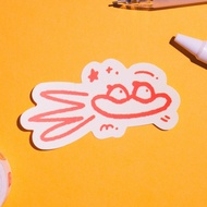 Spaceship Doodle Sticker (doodlesbydouglas)