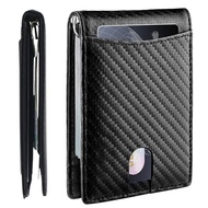 【ส่งจากไทย】4max Mini RFID Blocking Leather Mens Thin Wallet Card Holder กระเป๋าสตางค์ผู้ชาย กระเป๋าสตางค์ใบสั้น ขนาดสลิมและบาง