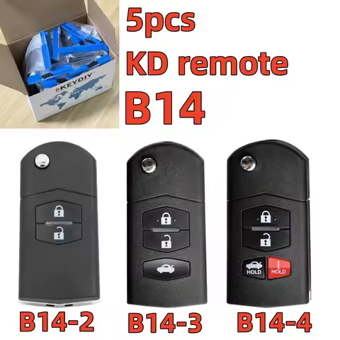 5pcs KD B14 Universal Remote Key KEYDIY B Car Remote Key for MAZ Style Car Key for KD-X2 KD900 KD Mi