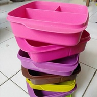 Base LOLY TUP MINUS BERET tupperware second preloved without lid per pc, tupperware place to eat, li