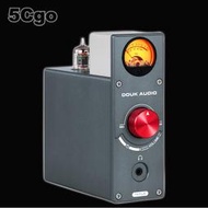 5Cgo【發燒友】迷你復古真空管立體聲前置放大器帶VU表 MM MC黑膠唱放5654真空管耳放多功能放大器 含稅
