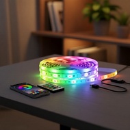 USB Powered TV LED Backlight 5050 RGB Strip for 24–60 Inch TVs, App Controlled Lampu Latar TV Kuasa 