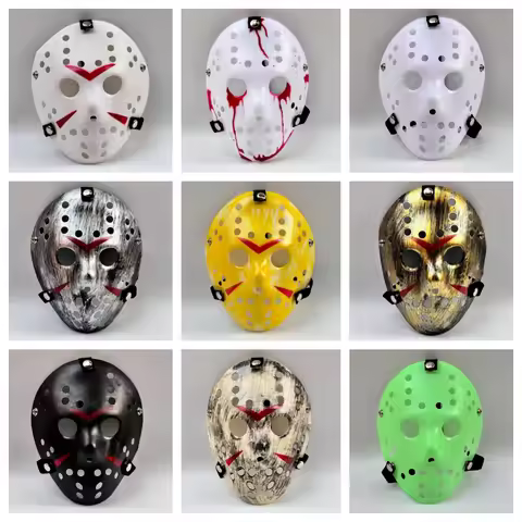 9 styles Halloween Horror Mask with Hollow Hole Design Vintage Distressed Finish for Masquerade Cosp