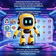AI Dialogue Intelligent Robot Smart Conversation STEM Toy for Kids Voice Educational Desktop Robot