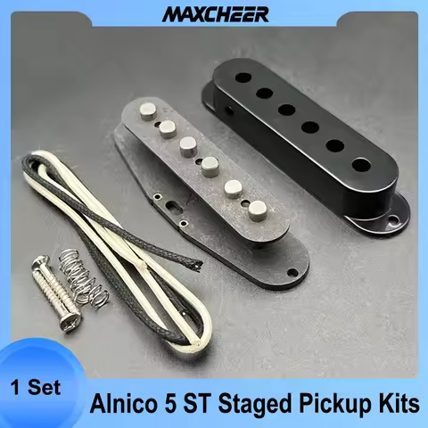 [Pickup DIY Kits] Alnico 5 ST Staged Pickup Kits- Fiber Bobbin/Alnico V Pole Piece/Waxed Cloth Cable