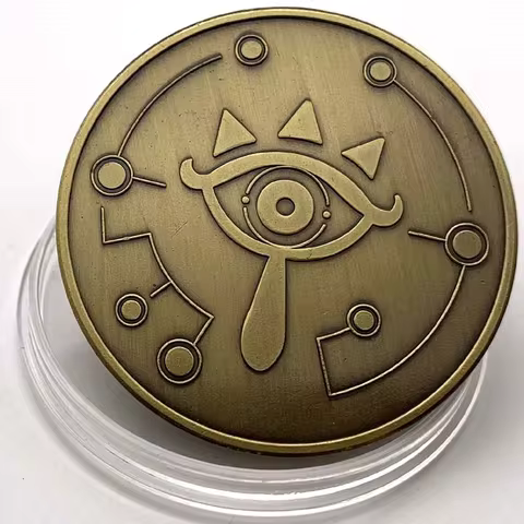 Zelda Metal Coin The eyes of The Legend of Zelda Gold Bar Badge Collection Gift For Boys men girls p