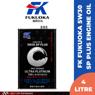 FK FUKUOKA Pro V6500SP 5W30 Fully Synthetic SP 4L Ultra Platinum Engine Oil For Proton/ Perodua/ Toy