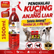【FREE 500ML】Dog & Cat Repellent (1500ML) Penghalau Halau Kucing Plant Extract Mr Water Base Spray Re