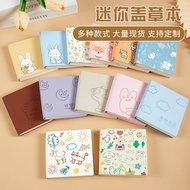 Cute Mini Stamp Notebook Square Pocket Notepad Handbook Blank Notebook Grid Style