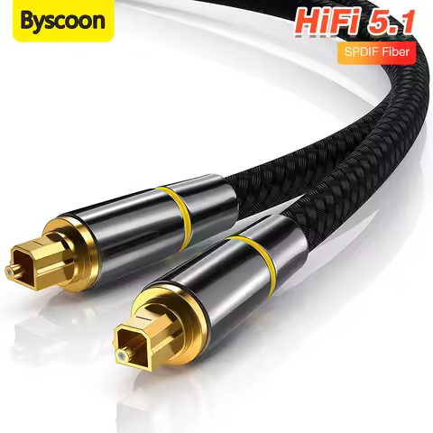 HIFI 5.1 Digital Optical Toslink SPDIF Audio Cable Coaxial Cable For Amplifiers Blu-ray Xbox 360 PS4
