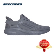 Skechers Online Exclusive Men Slip-ins BOBS Squad Chaos Solid Step Casual Shoes - 118312-DKGY Memory