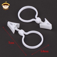 〔8C05〕 10Pcs Plastic Curtain Bule Clip White Curtain Tie Bules Diy Curtain Accessories Home Supplies