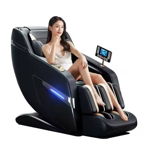 New Design Luxury Electric 4d Zero Gravity Full Body Airbags Smart 6 Auto Programs Massage Chair 220