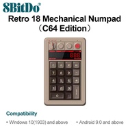 8BitDo Retro 18 Mechanical Numpad Compatible with Windows 10 11 Android Bluetooth 2.4G USB-C Calcula