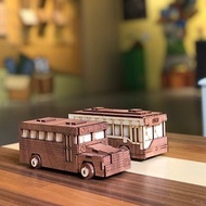【手作DIY】公車 巴士 木製模型 玩具車 童玩 木質 質感 小朋友