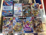 Switch ns games  超級猴子球  碧姬公主  overcook 1  馬里奧驚奇  龍珠  sports   耀西  3d mario 狂怒  健身環  派對