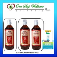 21ST CENTURY JUS KRANBERI / 21ST CENTURY CRANBERRY JUICE 500ML / 2X500ML (EXP:01/2027)