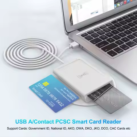 TCE Contact + NFC 2-In-1 Smart Card Reader PC-Linked Dual-Interface Smart Card Reader/Writer Contact