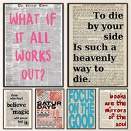 (X254) Retro, Vintage Vintage style wall art quote Poster - Quote Poster Retro Decoration Item Vinta