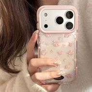 Case iphone 17 Transparent Pink Flower Case iphone 17 Case iphone 17 Pro case iphone 17 Promax Casin