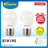 PowerPac 2x LED Bulb Pin Pong Bulb 5W E27 400LM Daylight (PP6453)