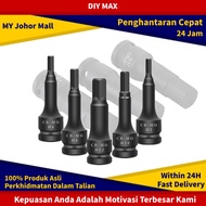 DIY MAX H5 H6 H8 H10 H12 HF 1/2" Impact Deep Socket 6 Point Black Long Impact Socket Bit
