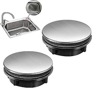 2 Pieces Kitchen Faucet Hole Cover Stainless Steel Sink Faucet Hole Plate Stopper Cover Blanking Met