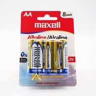100% Genuine MAXELL AA Size Alkaline Battery (8pcs pack) / Longer Lasting Power / Heavy Duty Battery