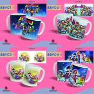 MUG BOBOIBOY YING YAYA GOPAL FANG CARTOON GIFT GLASS CUP PRINT CUSTOM SEMAUMUG