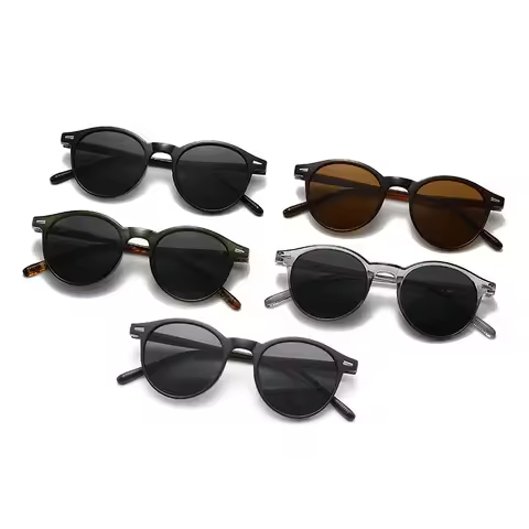 Uv400 Sunglasses Flexible Retro Shades Luxury Sun Glasses Uv400 Round Sunglasses For Weekend Vacatio