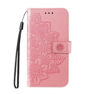 Wallet Casing for OPPO Realme C75 C75X C73 C71 C67 C65 C63 C61 C53 C51 Luxury Emboss Flower Butterfl