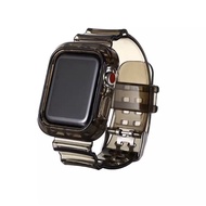 I TECH Sport Transparent Band Case + Strap Compatible for iWatch 9 8 7 6 5 SE 4 3 2 Series 45mm 44mm