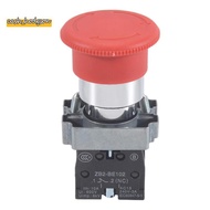 22mm NC Red Mushroom Emergency Stop Push Button Switch 600V 10A ZB2-BE102C XB2-BS542X1