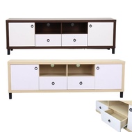 TV Cabinet 6ft 2 Door Rak TV murah TV console media Table Almari TV Rack TV Media Storage Cabinet Wh