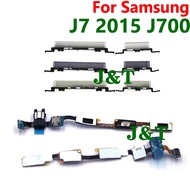 For Samsung Galaxy J7 2015 J700F J700H /M/ T Earphone Headphone Home Power Volume Button Flex Cable