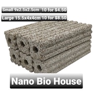 Nano Bio bacteria house or rod for fish tank. Filter media for aquarium. Bacteria house. Filter &amp; achieve CLEAR water.
